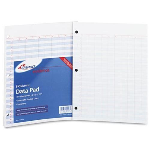 Ampad heavyweight data pad - 8.50&#034; x 11&#034; sheet size - white - 50 / (amp22206) for sale