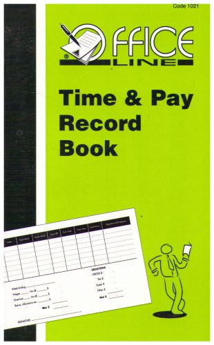 Office Line Time &amp; Pay Record Book