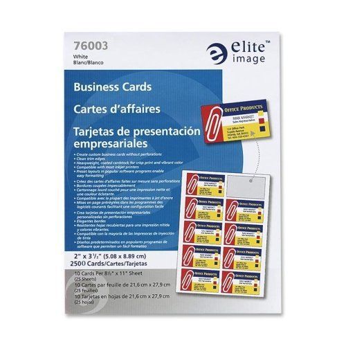 Elite Image Business Card - For Laser Print - Business Card - 3.50&#034; X (eli76003)