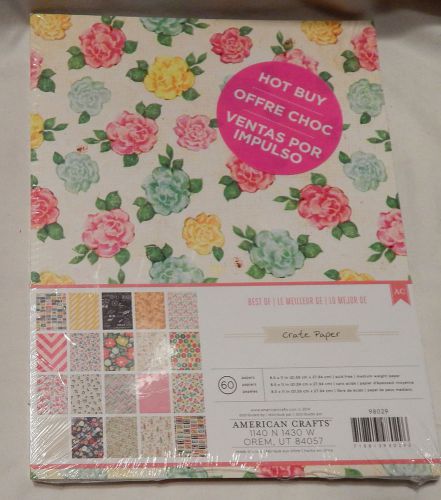 Crate Paper Stationary Paper Designs-60 sheets Acid Free-Medium Weight 8.5 x 11