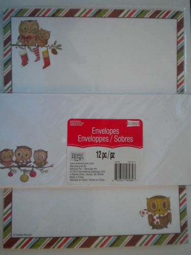*NEW* ~ Debbie Mumm ~ 12 Christmas Computer Stationery Sheets &amp; Envelopes