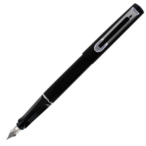 JinHao FP-599 Matte Black Metal Fountain Pen, Medium Nib (FP-599-8)