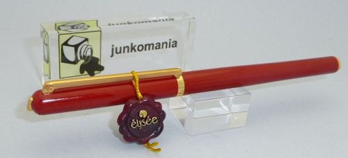 New Old Stock Red Laque Elysee Rollerball Pen, Made in Germany