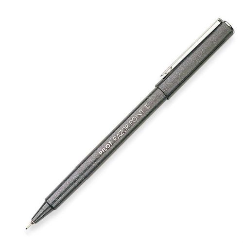 Pilot Razor Point II Marker Pen, Super Fine 0.2mm, Black (Pilot 11009) - 1 Each
