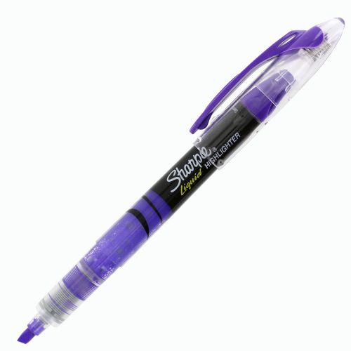 Sharpie accent liquid pen style highlighter chisel tip fluorescent purple, dozen for sale