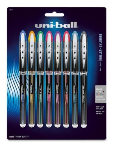 uni-ball Vision Elite 8 Colors Micro Point 0.5mm Uniball Airplane Safe