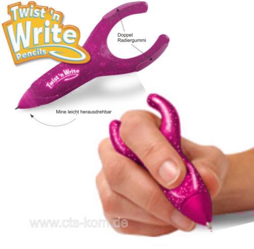 Pencil penagain twist&#039;n write in pink - writing aid for children for sale
