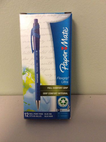 NEW - FlexGrip Ultra Recycled Ballpoint Retractable Pen, Blue Ink ( 1 Doz.)