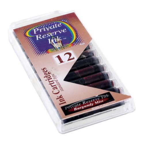 Private Reserve Ink Short International Ink Cartridges Pack of 12  Burgundy Mist