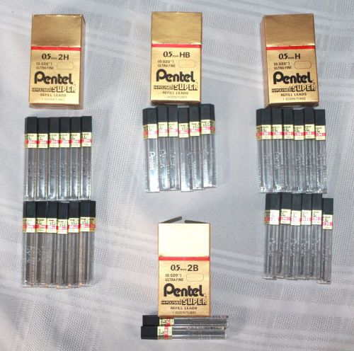 PENTEL Lead Lot Pencil Refills 0.5mm Hi-Polymer HB 2H H 2B