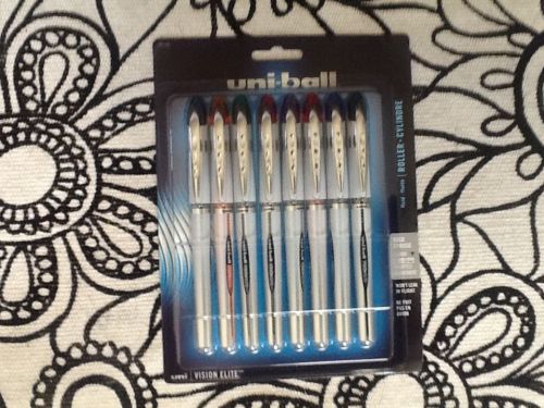 BRAND NEW Uni-Ball Vision Rollerball Pens - Micro .8MM assorted colors