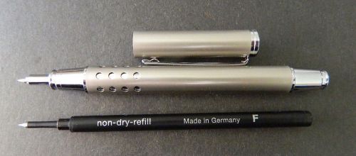 new schmidt rollerball pen stainless black ink non dry ceramic refill siemens