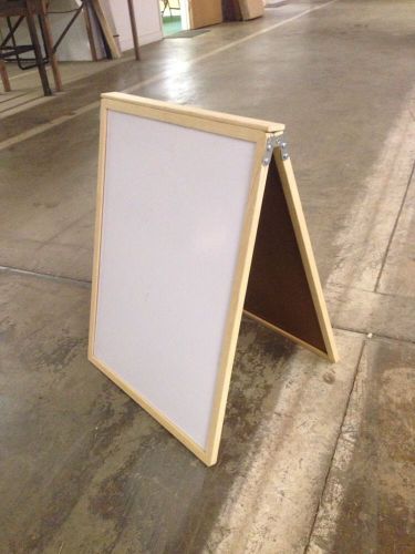 18&#034; X 24&#034; Double Side White Dry Erase Board Easel Display Sidewalk Sign Foldable