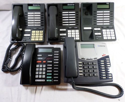 LOT OF 5 - INTERTEL &amp; AASTRA BUSINESS PHONES - 550.4400, 8520, 9417CW