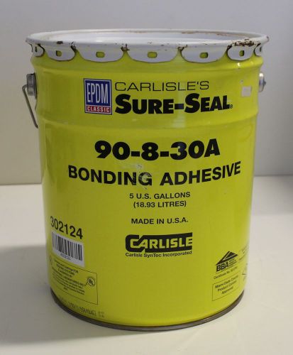 LOT OF (10)- 5 GAL CARLISLE 90-8-30A SOLVENT ROOFING BONDING EPDM ADHESIVE TOTAL