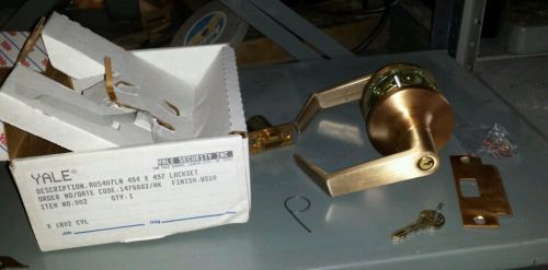 Yale au5407ln x 612 lockset, lever, bronze for sale