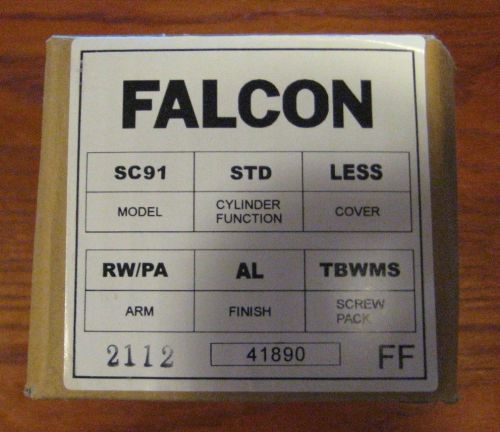 Falcon SC91 Door Closer Aluminum Finish RW/PA