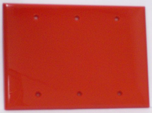10 leviton 3-Gang No Device Blank Wallplate 80735-red