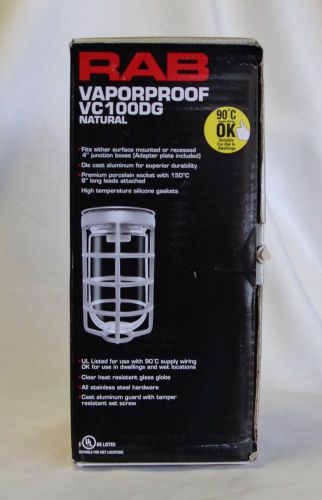 Rab vc100dg 100w clear vaporproof waterproof light housing for sale