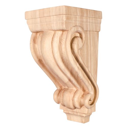 Small Traditional Wood Corbel. 4-1/2&#034; x 5&#034; x 10&#034;. Rubberwood