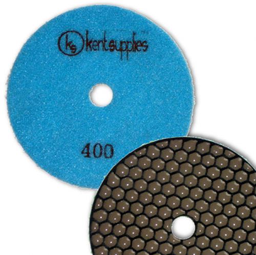 KENT Premium Quality 5&#034; DRY Grit 400, 2mm Thick, Diamond Polishing Pad, Granite