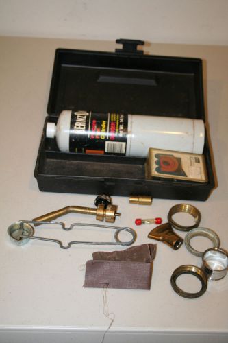 BernzOmatic Propane Flame Torch Kit Pencil Flame Solid Brass Set In Case Plumber