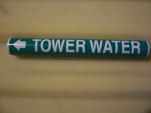 Lot of 2   WRAP AROUND PIPE MARKERS [ TOWER WATER]   Size B