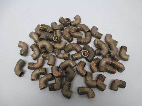 LOT 48 NEW NIBCO ASSORTED BRONZE 90DEG ELBOW 3/8IN NPT PIPE FITTING D339781