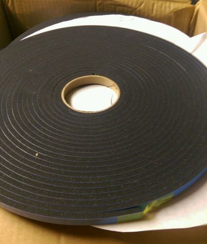3 rolls -Black 1/4&#034; x 1/2&#034; double Sided Foam Glazing Tape