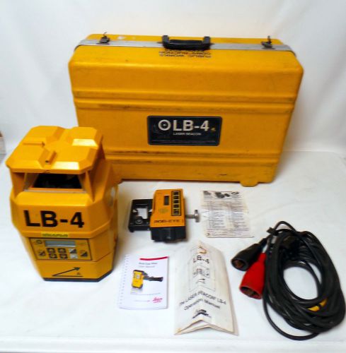 Laser Alignment Laser Beacon LB-4 W/Rod Eye 4 W/Case Receiver Surveying Tools