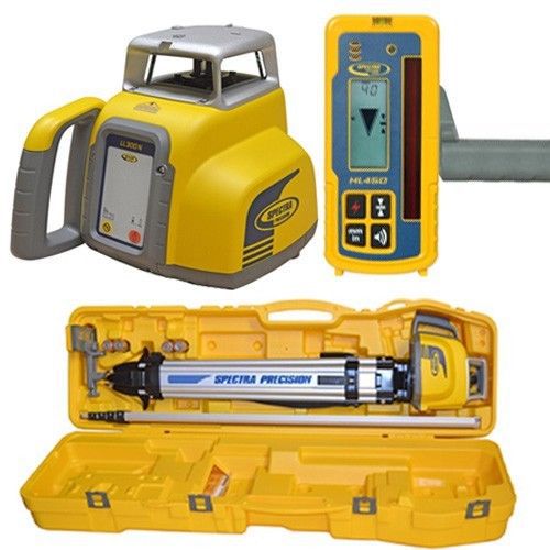 Spectra ll300n-2 automatic self-leveling laser level w/hl450 receiver/rod tripod for sale