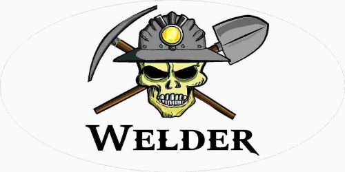 3 - Welder Miner Skull Mining Tool Box Hard Hat Helmet Sticker Ohio Coal H4111