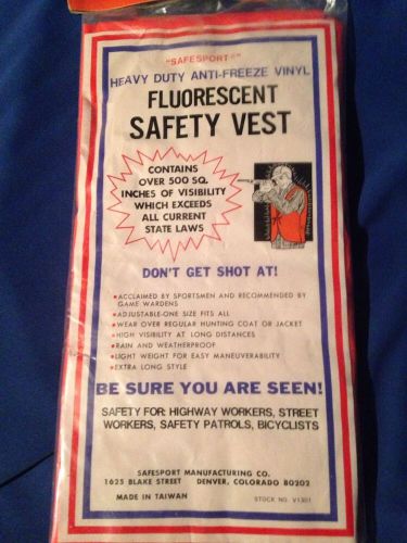 Nip safesport heavy duty anti-freeze vinyl fluorescent safety vest for sale