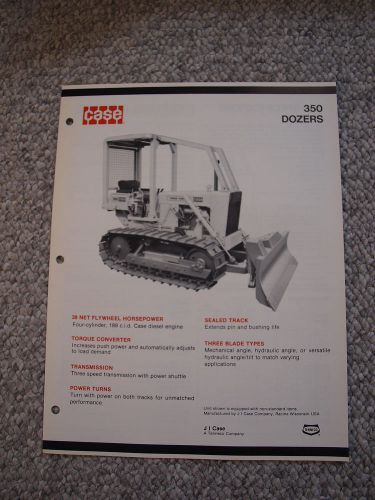 Case 350 Crawler Dozer Tractor Brochure 4 pg. Original MINT &#039;74