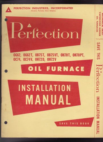 Perfection Oil Furnace Installation Manual Vintage