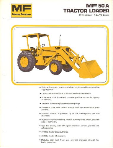 Equipment Brochure - Massey Ferguson - MF 50A - Backhoe Loader - c1974 (E1574)