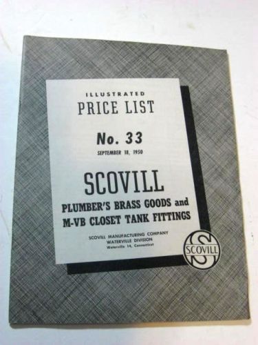 Vintage SCOVILL Brass Plumbing Store Trade Catalog 1950