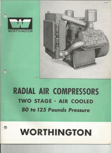 1957 WORTHINGTON RADIAL AIR COMPRESSOR BROCHURE  HARRISON NJ
