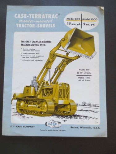 Case-Terratrac Crawler Tractor Vintage Sales Brochure