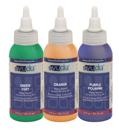 YUDU Secondary Colors Inks (Green, Orange, Purple) 3 oz  62-5010