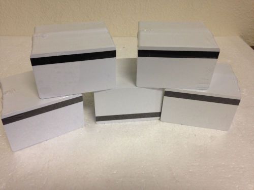 500x White PVC CR80 HiCo Magstripe Card 2 tracks ID - new