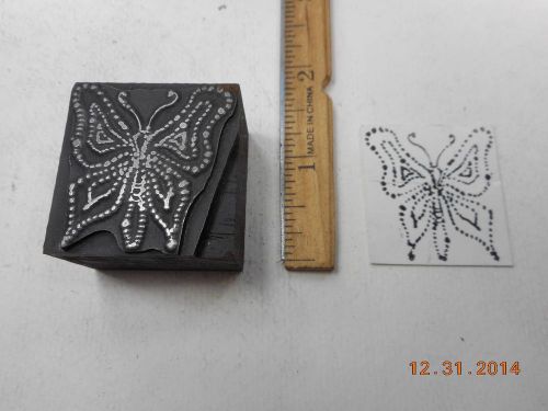 Letterpress Printing Printers Block, Summer Butterfly