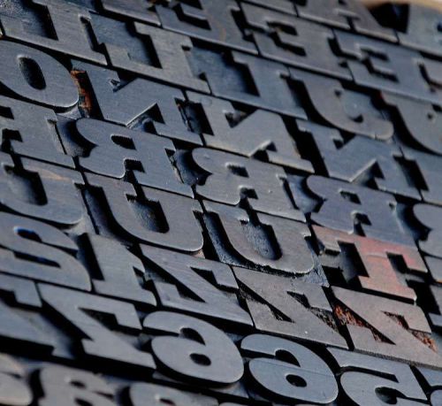 letterpress wood printing blocks 179 pcs - 1.02&#034; alphabet type woodtype ABC