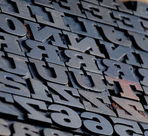letterpress wood printing blocks 179 pcs - 1.02&#034; alphabet type woodtype ABC