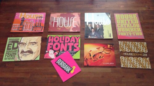 House Industries LOT of type font mailers brochures catalogs