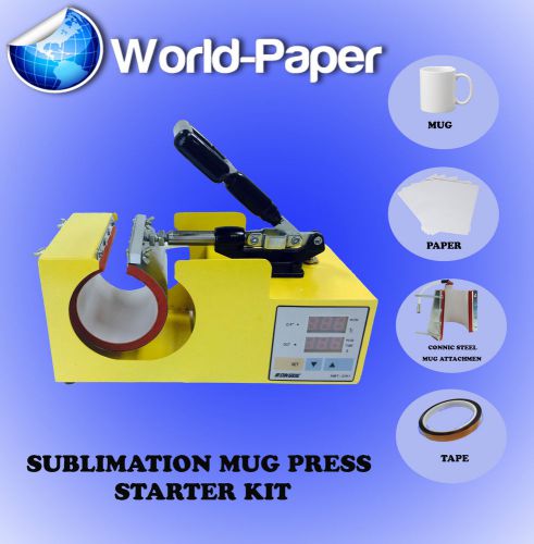 New Coffee Latte Mug Cup Heat Press 2 in 1  Printer Sublimation Transfer Machine