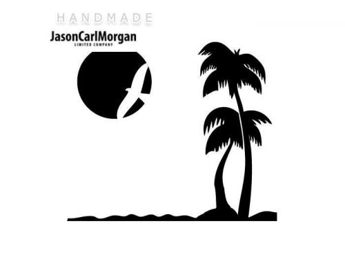 JCM® Iron On Applique Decal, Beach Black