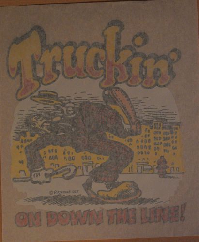 Dead Stock R Crumb 1967 Trucken on Down the Line  t-shirt iron-on transfers