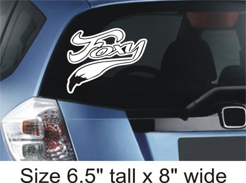 2X Foxy Stylist Text Vinyl Sticker Decal Car Truck Bumper Fine Art Cafe-1420 B