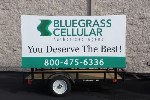 Mobile  billboard trailer advertising sign with vinyl banners 4&#039; x 8&#039; for sale